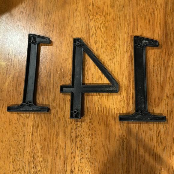 Metal address numbers 141. Matte black. Paintable. 5”. - Picture 4 of 4